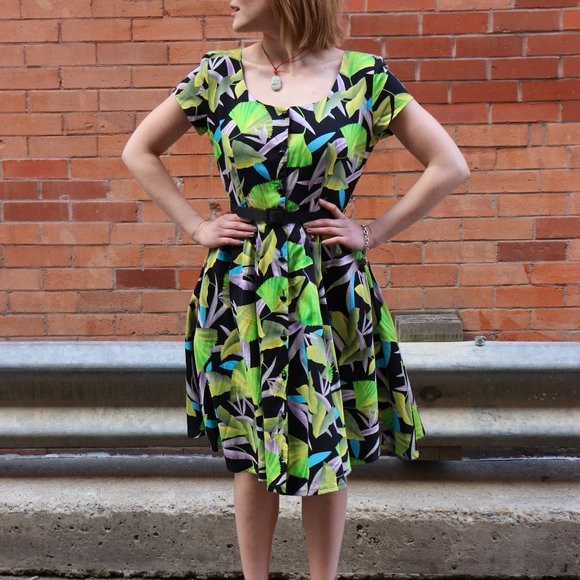 Vintage Dresses & Skirts - Vintage floral swing dress